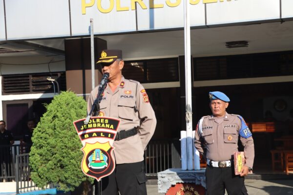 Berikut Arahan Waka Polres Jembrana Saat Memimpin Apel Jam Pimpinan