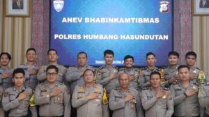 Ini Pesan Kapolres Humbahas saat Pimpin Anev Bhabinkamtibmas