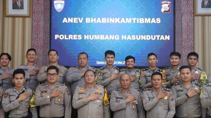 Ini Pesan Kapolres Humbahas Saat Pimpin Anev Bhabinkamtibmas