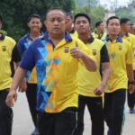 Jaga Stamina, Kapolres Lamandau Olahraga Bersama Anggota