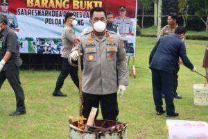 Kapolda Kalteng Pimpin Konferensi Pers, Hasil Pengungkapan 33,8 KG Narkoba