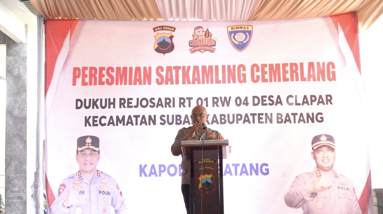 Kapolres Batang Resmikan Satkamling Cemerlang Untuk Perkuat Kamtibmas