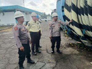 Kapolsek Giri Banyuwangi Cek Gardu Induk PLN Giri guna Kelancaran WWF Ke 10 di Bali