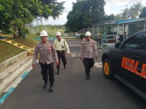 Kapolsek Giri Banyuwangi Cek Pengamanan Gardu Induk PLN Giri guna Kelancaran WWF Bali