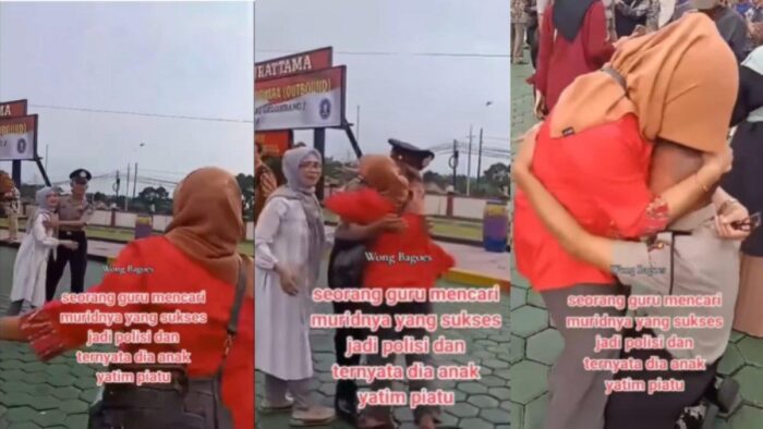 Momen Haru Guru Peluk Bangga Muridnya Yatim Piatu Sukses Jadi