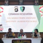 Pnpp Jajaran Polda Bali Ikuti Giat Ceramah Kesehatan Wabah Tanpa