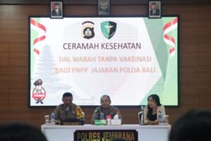 PNPP Jajaran Polda Bali Ikuti Giat Ceramah Kesehatan Wabah Tanpa Vaksinasi