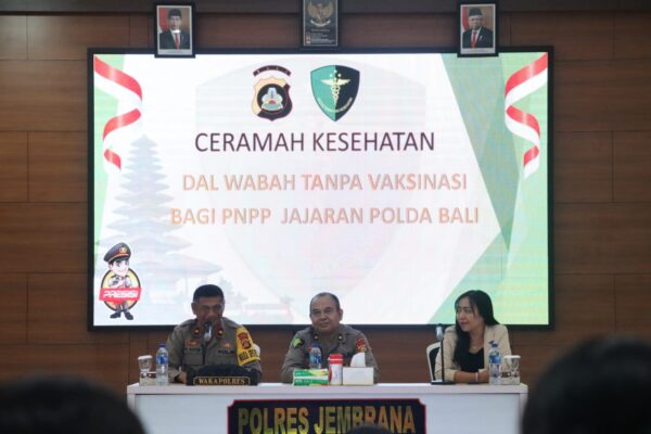 Pnpp Jajaran Polda Bali Ikuti Giat Ceramah Kesehatan Wabah Tanpa