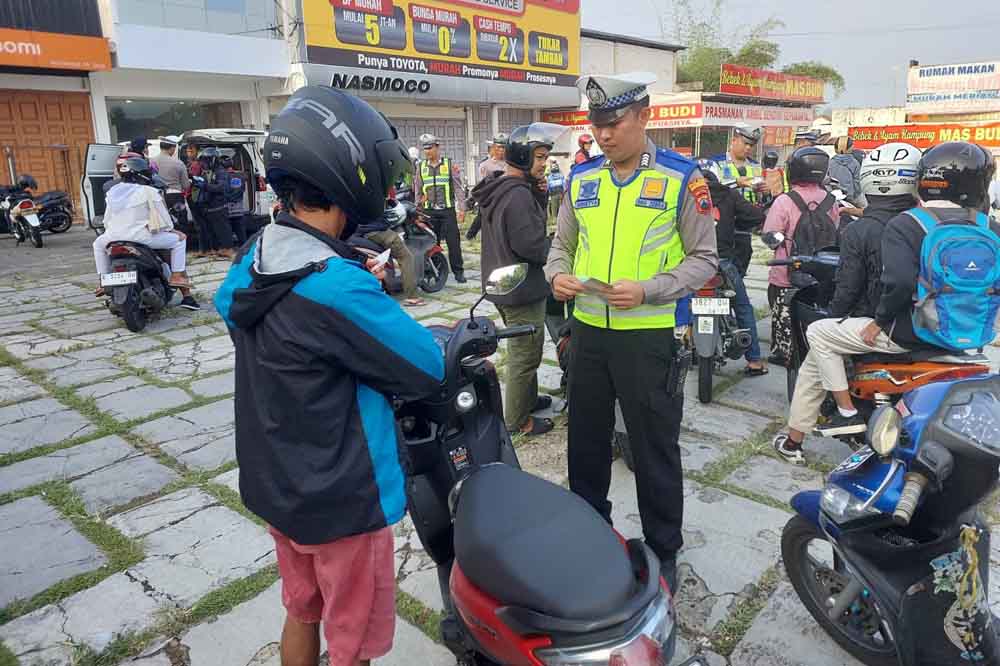 Polres Banjarnegara Lakukan Penindakan Pada 132 Pengendara Knalpot Brong