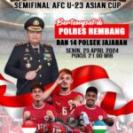 Polres Rembang Gelar Nobar Timnas Indonesia U23 Vs Uzbekistan U23