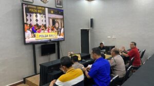 Rapat Koordinasi Awal Operasi Kewilayahan III Tahun 2024 Secara Daring di Polres Jembrana