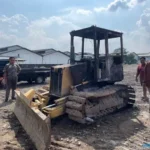 Sakit Hati, Pria Colomadu Bakar Bulldozer Di Proyek Gedung Boyolali