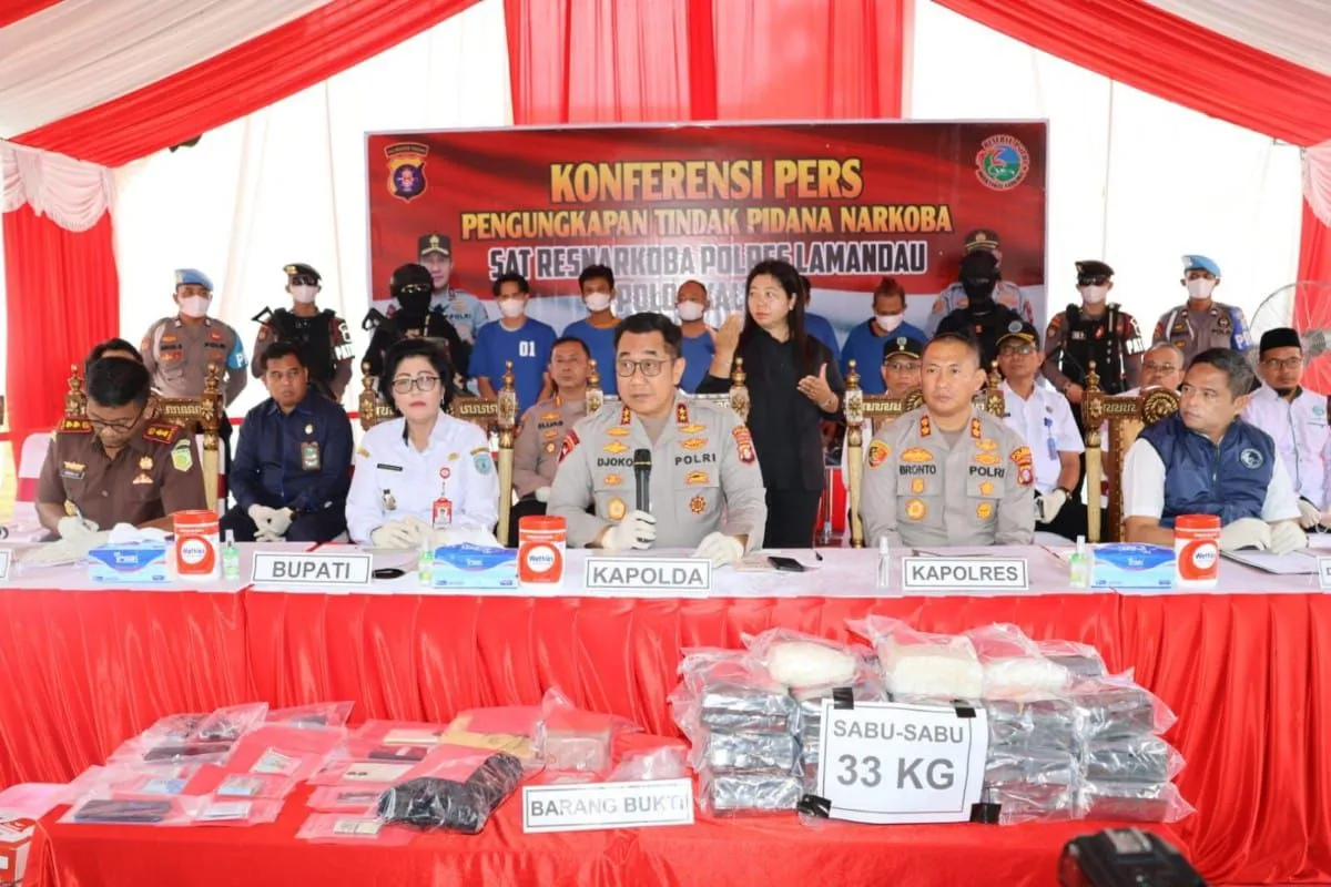 Terbesar Di Kalteng, Pengungkapan 33,8 Kg Sabu Oleh Polres Lamandau