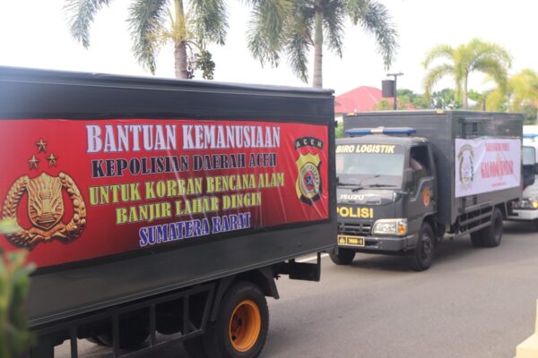 Terdampak Banjir Lahar Dingin, Polda Aceh Kirim Bantuan Untuk Warga