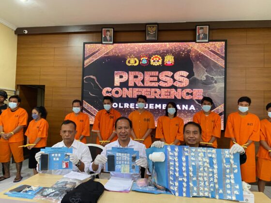 Ungkap Lima Kasus Narkoba, Polres Jembrana Gelar Press Rilis