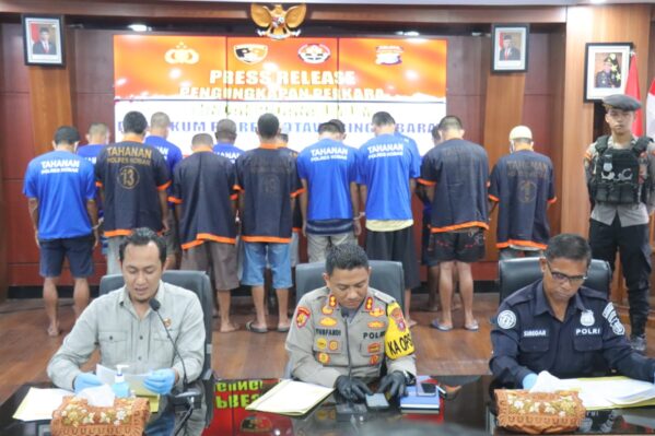 Ungkap Pencurian Sawit, Polres Kobar Ringkus 24 Tersangka, 2 Positif