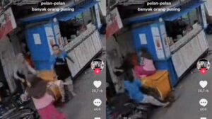 Usai Tabrak Warung Pinggir Jalan di Semarang,  Ibu-ibu Ini Malah Balik Marahi Pedagang