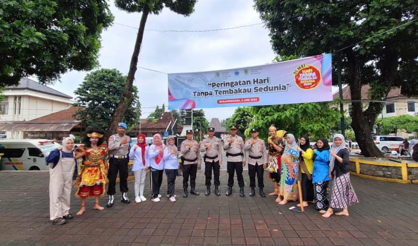 Amankan Peringatan Hari Tanpa Tembakau Sedunia, Polres Banjarnegara Terjunkan Personil