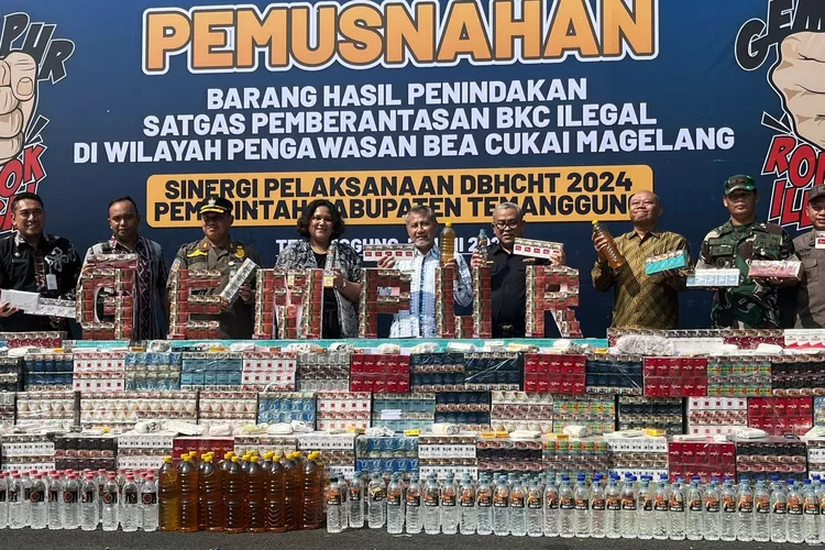 Bea Cukai Dan Pemda Temanggung Musnahkan 3,4 Juta Batang Rokok