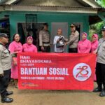 Berikan Bantuan Sosial Ke Warga, Polsek Kalipuro Banyuwangi Sambut Hari