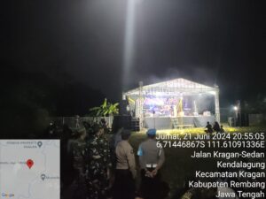 Berikan Rasa Aman, Polsek Kragan Melaksanakan Pengamanan Amelia Music di Pesta Pernikahan