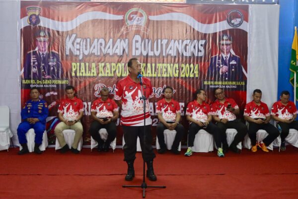 Diikuti 58 Peserta, Kejuaraan Bulutangkis Kapolda Kalteng Cup 2024 Resmi