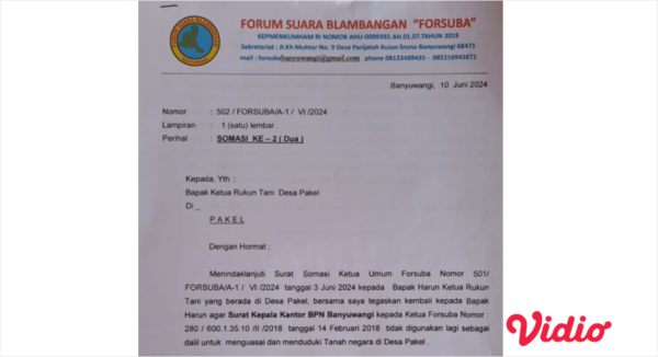 Forsuba Banyuwangi Tidak Terima Suratnya Disalahgunakan Untuk Melanggar Hukum Oleh