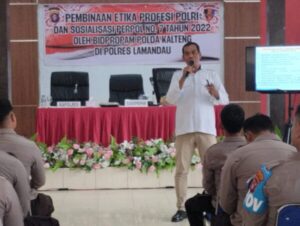 Kabid Propam Polda Kalteng Gelar Pembinaan Etika Profesi Polri di Polres Lamandau