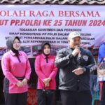 Hadiri Olahraga Bersama Hut Pp Polri Ke 25, Kapolres Rembang