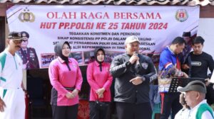 Hadiri Olahraga Bersama HUT PP Polri ke 25, Kapolres Rembang Apresiasi Kontribusi Purnawirawan