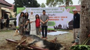 Kapolres Humbahas Sembelih 3 Sapi Qurban Bersama Masyarakat, Tanamkan Nilai-nilai Keiklasan