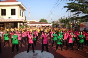 Semarak Hari Bhayangkara Ke-78, Polres Banjarnegara Gelar Olahraga Bersama TNI-Polri