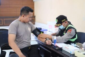 Gelar Donor Darah, Polres Jembrana Sambut Hari Bhayangkara Ke-78