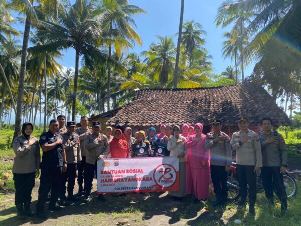 Jelang Hari Bhayangkara Ke–78 Polresta Banyuwangi Gelar Bakti Sosial