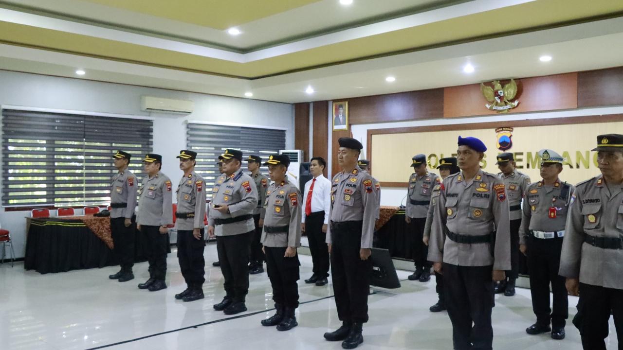 Kapolres Rembang Pimpin Upacara Pemuliaan Nilai Tribrata Hut Bhayangkara Ke 78