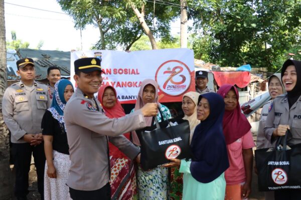 Laksanakan Bakti Sosial, Polresta Banyuwangi Sambut Hari Bhayangkara Ke–78