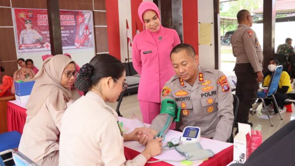 Laksanakan Donor Darah, Polres Lamandau Sambut Hari Bhayangkara Ke 78