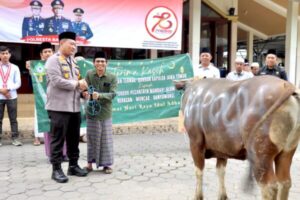 Menjelang Idul Adha, Polresta Banyuwangi Serahkan Puluhan Hewan Kurban