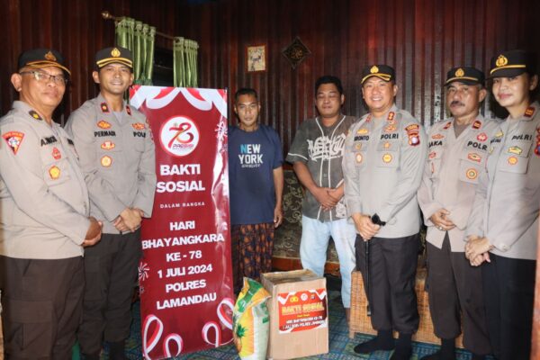 Menyambut Hut Bhayangkara Ke 78, Polres Lamandau Gelar Bakti Sosial