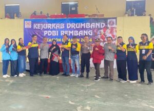 Kaurmintu Sat Samapta Polres Rembang Turut Hadiri Undangan Kejurkab Drumband PBDI Rembang Tahun 2024