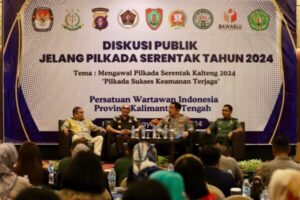 Narasumber Diskusi Publik PWI Kalteng, Kapolda Mengajak Masyarakat Wujudkan Pilkada Aman dan Nyaman