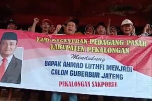 Paguyuban Pedagang Pasar Induk Kajen Dukung Ahmad Luthfi Maju Jateng Satu