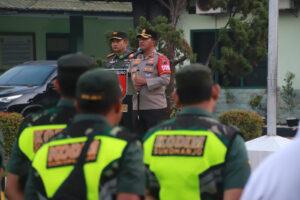 Pengamanan Jalur Lintasan Presiden Jokowi, Ratusan TNI Polri Sukoharjo Bersiaga