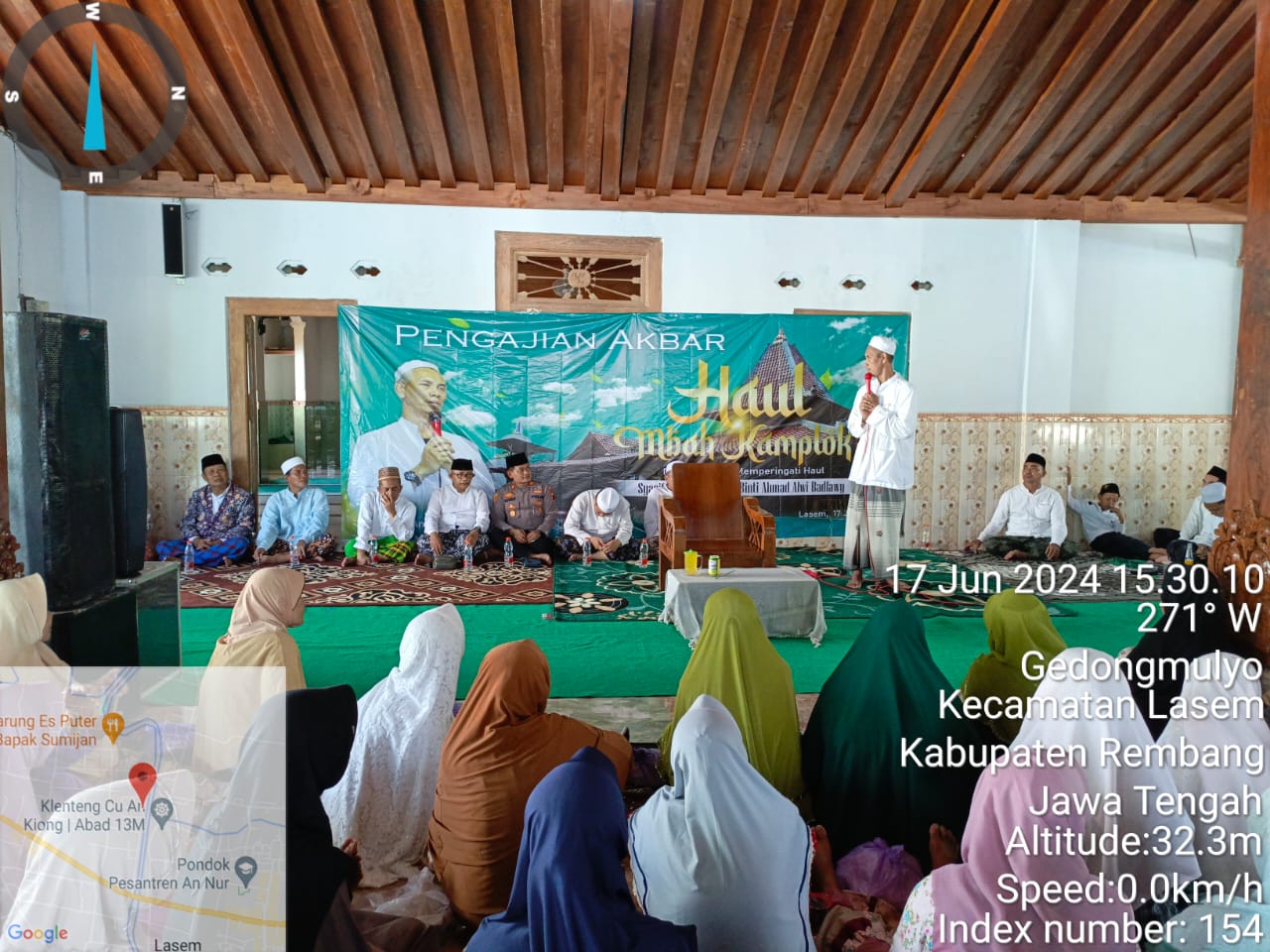 Pengamanan Pengajian Akbar Haul Mbah Kamplok Di Serambi Masjid Tiban