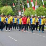 Polda Kalteng Gelar Gerak Jalan Santai Dan Senam Bersama Semarak