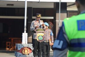 Apel Kesiapan Pasukan Ops Mantap Brata Agung 2023-2024 di Polres Jembrana