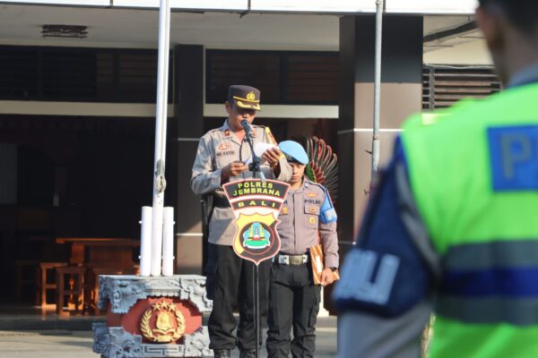 Polres Jembrana Gelar Apel Kesiapan Pasukan Ops Mantap Brata Agung