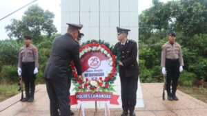 Polres Lamandau Gelar Ziarah dan Tabur Bunga Jelang HUT Bhayangkara Ke-78