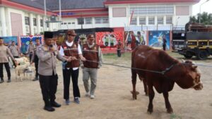 Polres Sukoharjo Salurkan 6 Sapi dan 59 Kambing Kurban di Hari Raya Idul Adha