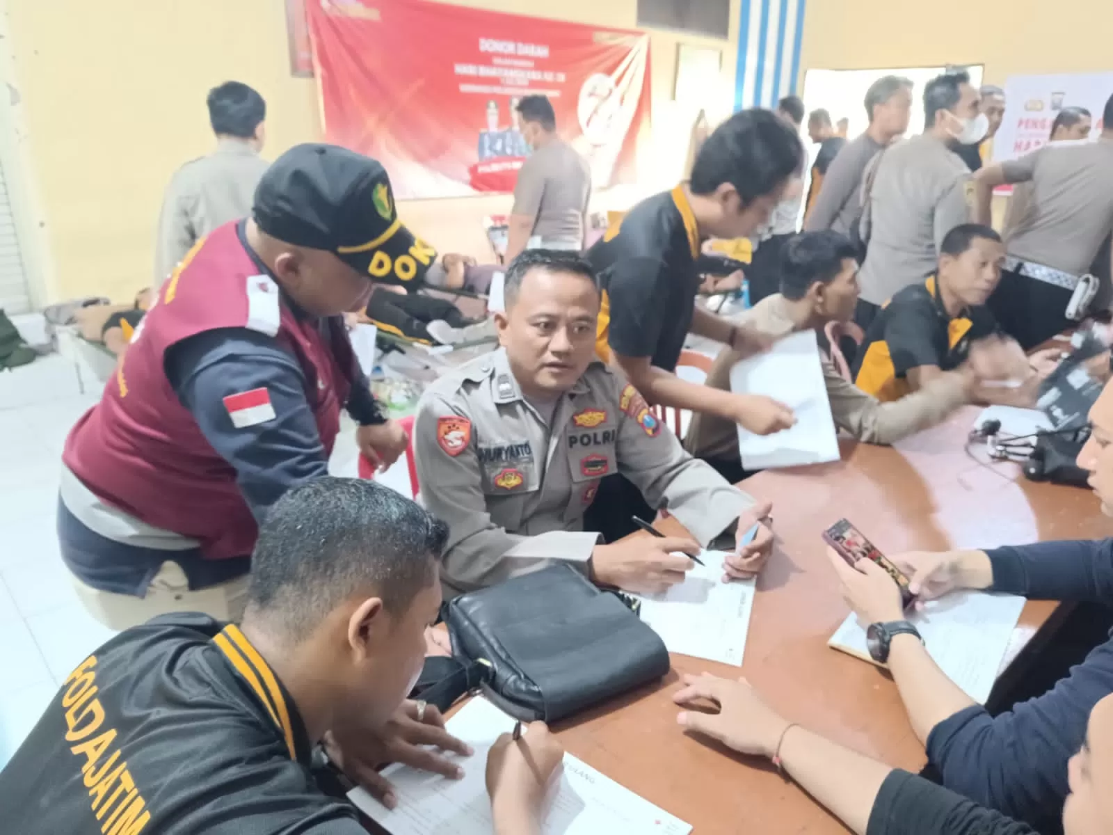 Polresta Banyuwangi Sumbang Ratusan Kantong Darah Ke Pmi Jelang Hut